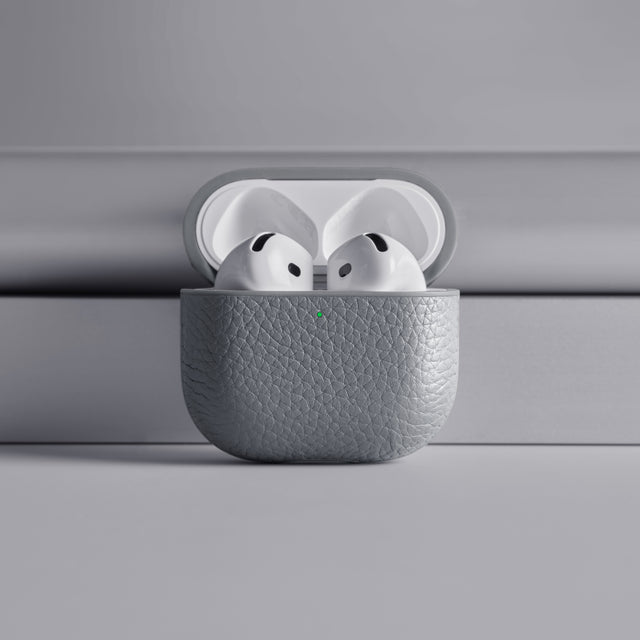 Best Airpods 4 5 case leather grey from WOOLNUT