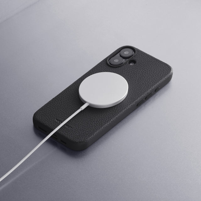 woolnut leather case iphone 16 plus black