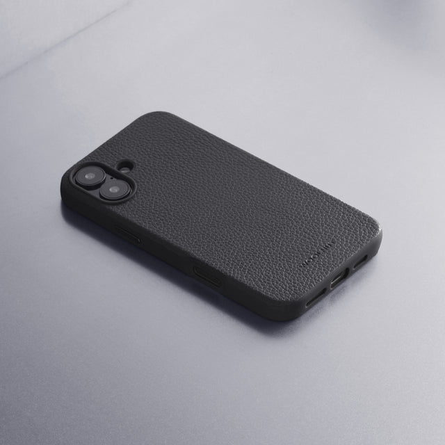 woolnut leather case iphone 16 plus black