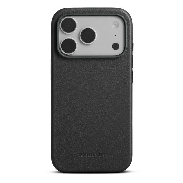 woolnut iphone 17 pro leather case black 1