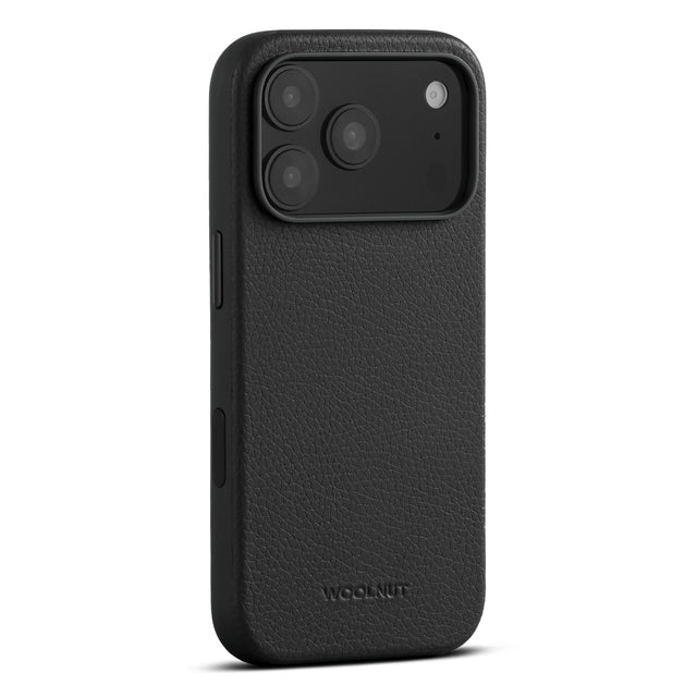 woolnut iphone 17 pro leather case black 2