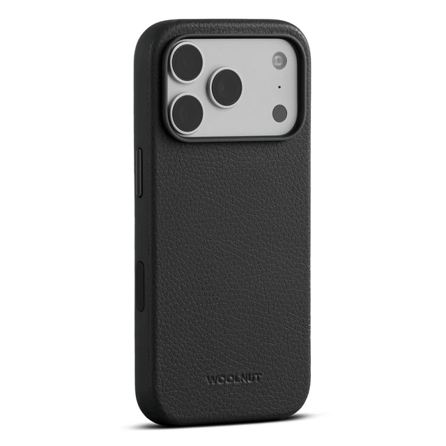 woolnut iphone 17 pro leather case black 2