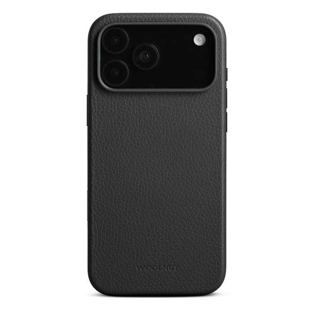 woolnut iphone 17 pro max leather case black 1