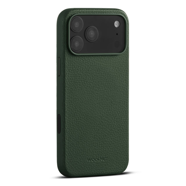 woolnut iphone 17 pro max leather case green 2