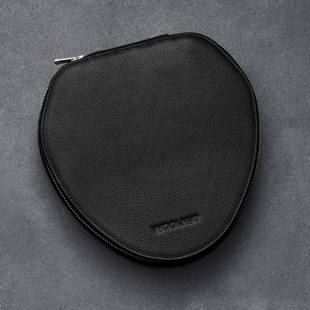 woolnut black leather case for airpods max