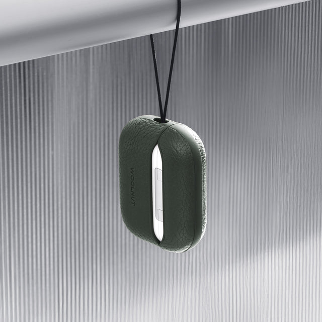 leather airpods pro 3 case cover woolnut