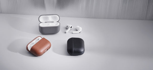 premium airpods pro 3 case leather woolnut