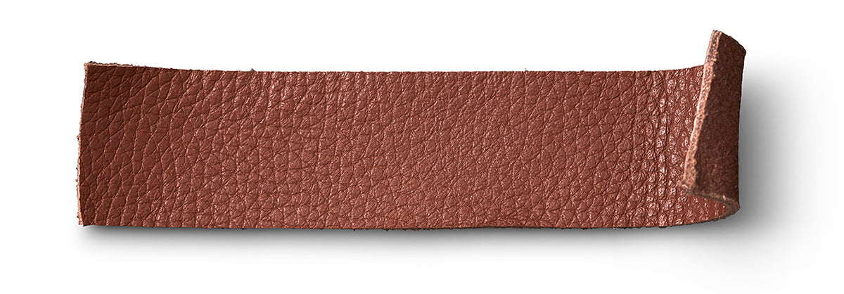 full-grain leather from scandinavia woolnut