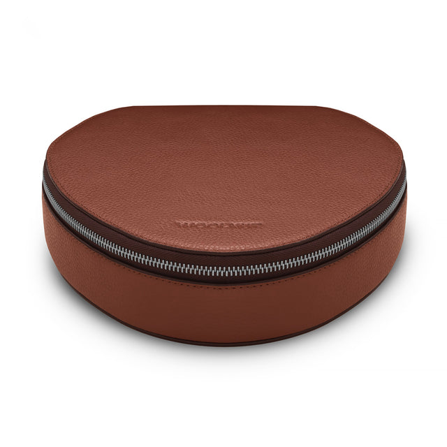 woolnut airpods max leather case cover cognac brown