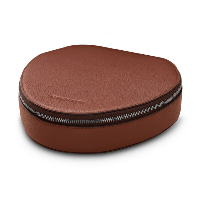 woolnut airpods max leather case cover cognac brown