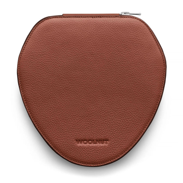 woolnut airpods max leather case cover cognac brown