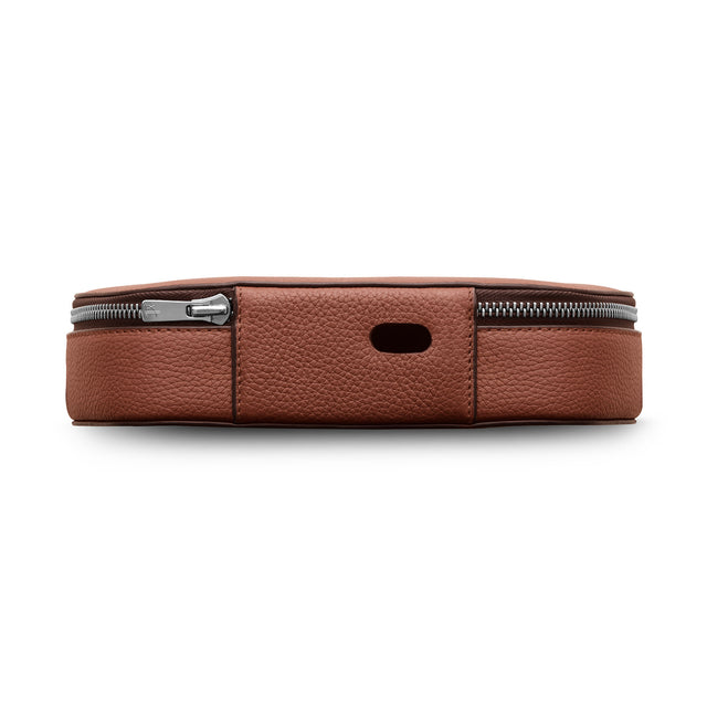 woolnut airpods max leather case cover cognac brown