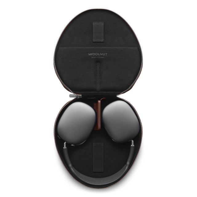 woolnut airpods max leather case cover cognac brown