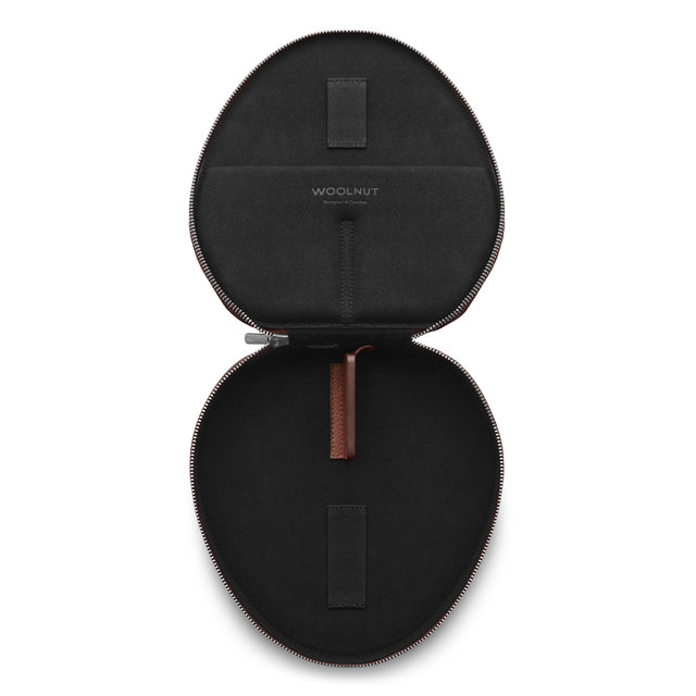 woolnut airpods max leather case cover cognac brown