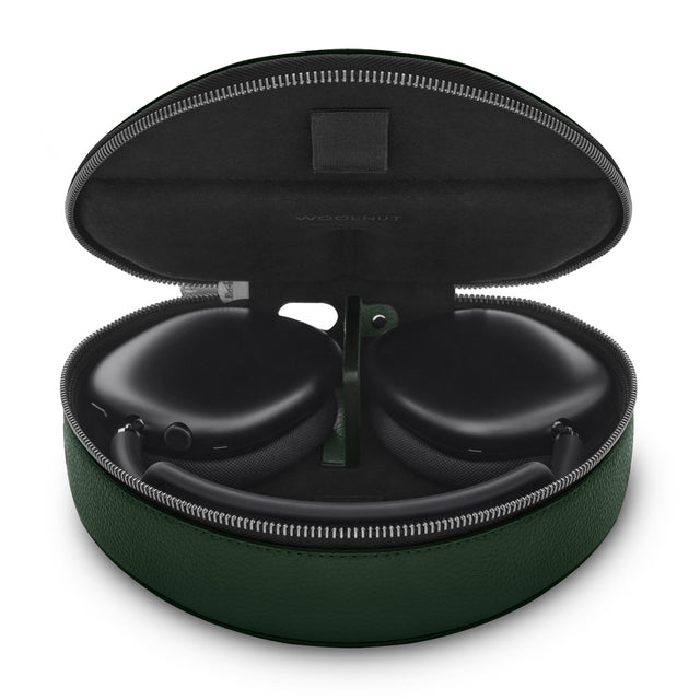 woolnut airpods max leather case cover green