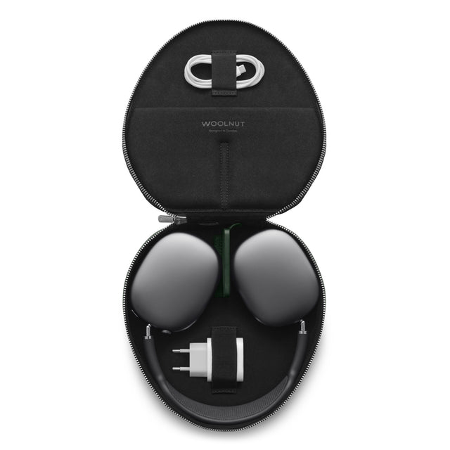 woolnut airpods max leather case green