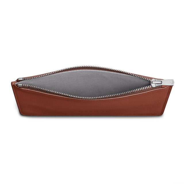 Woolnut Leather Pouch (Flat) - Cognac