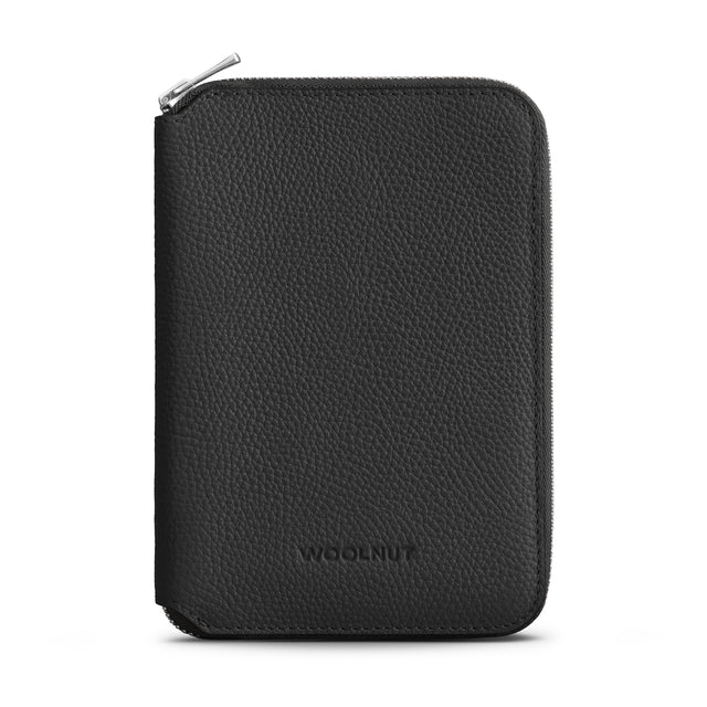 WOOLNUT zipped travel cover case black
