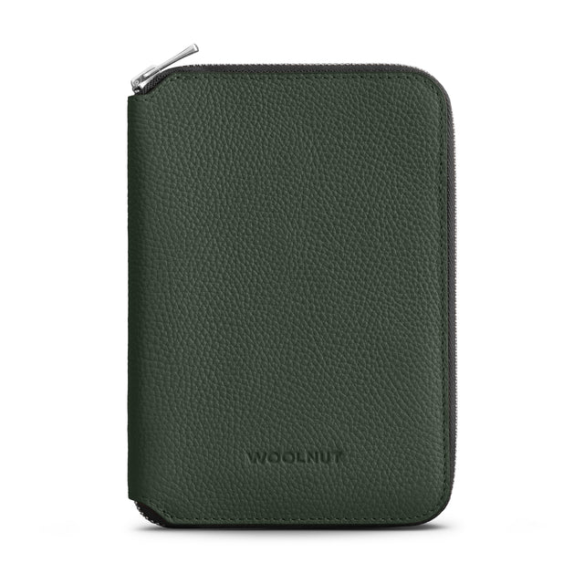 WOOLNUT zipped travel cover case green