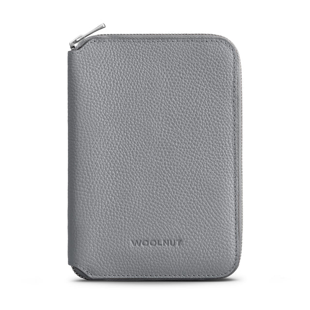 WOOLNUT zipped travel cover case grey