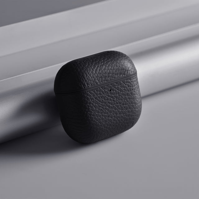 WOOLNUT airpods 5 cover case in leather TPU black