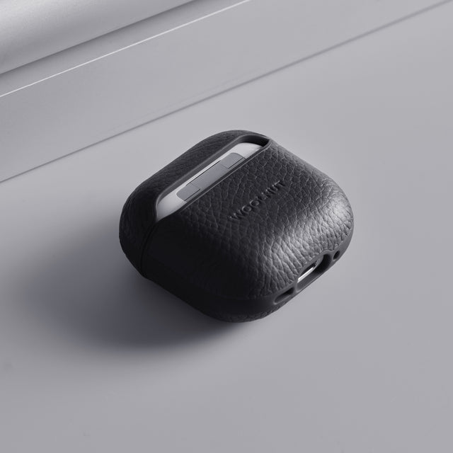 WOOLNUT airpods 5 case leather cover black