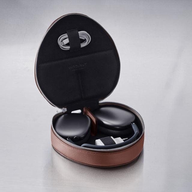 airpods max 2 case full-grain zipper travel woolnut