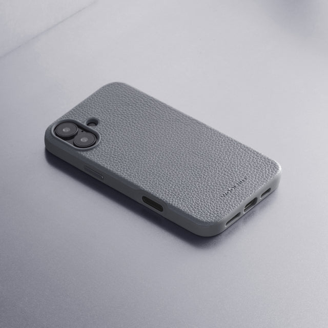 woolnut leather case iphone 16 plus grey