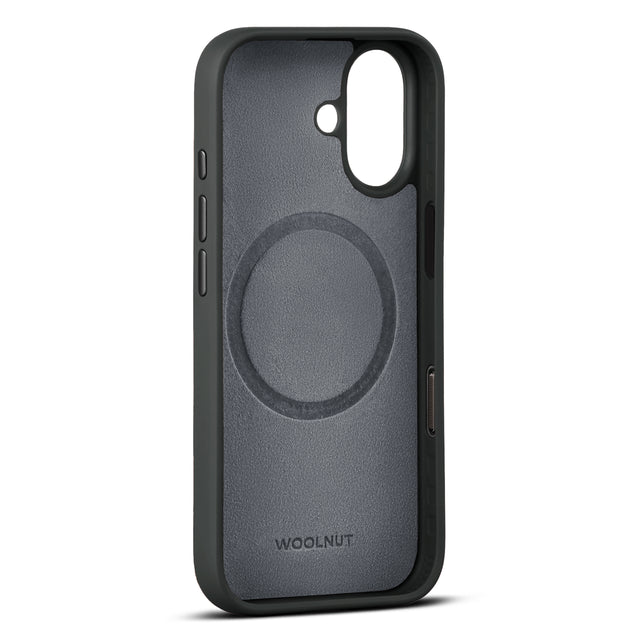 woolnut iphone 17 leather case black 3