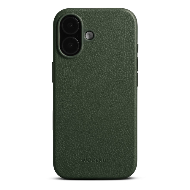 woolnut iphone 17 leather case green 1