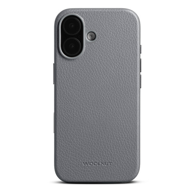 woolnut iphone 17 leather case grey 1