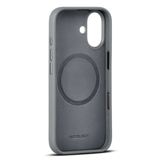 woolnut iphone 17 leather case grey 3