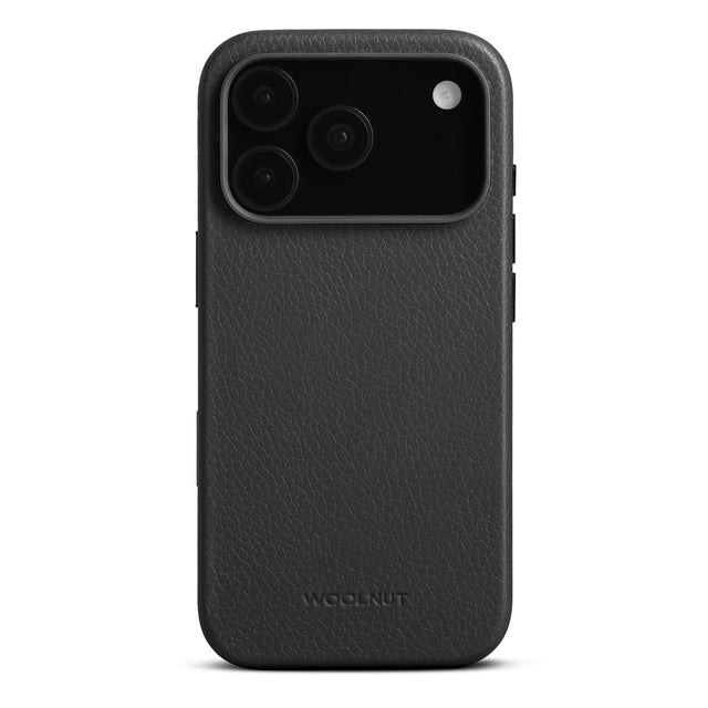 woolnut iphone 17 pro leather case black 1