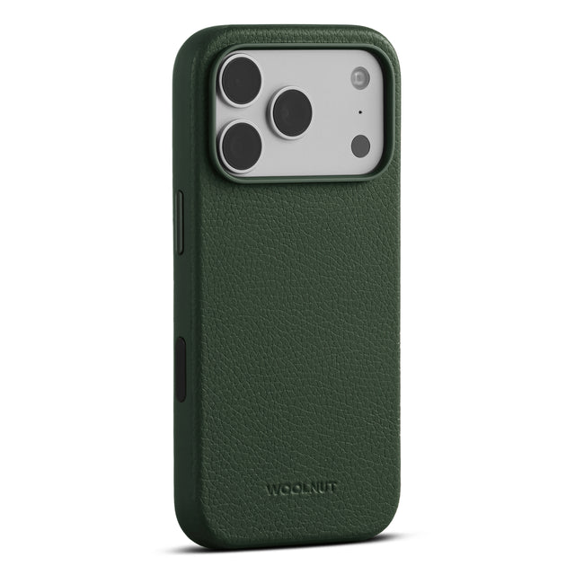 woolnut iphone 17 pro leather case green 2