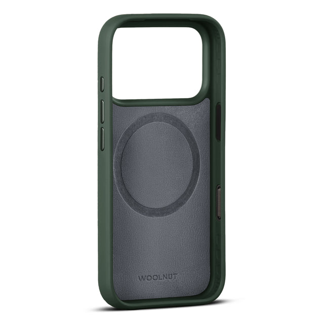 woolnut iphone 17 pro leather case green 3