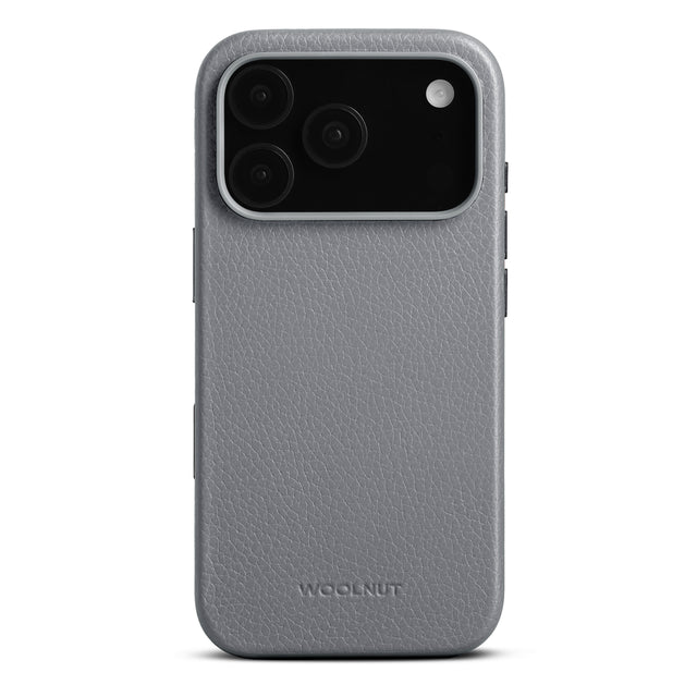woolnut iphone 17 pro leather case grey 1