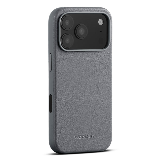 woolnut iphone 17 pro leather case grey 2