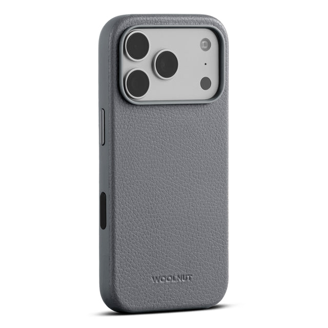 woolnut iphone 17 pro leather case grey 2