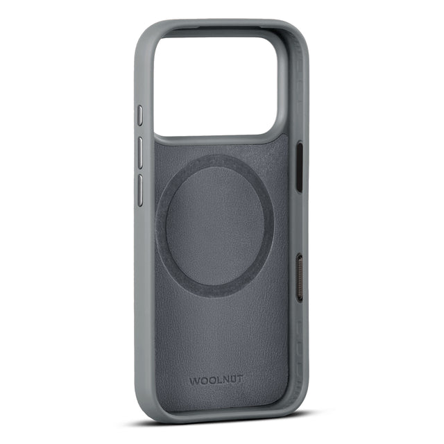 woolnut iphone 17 pro leather case grey 3