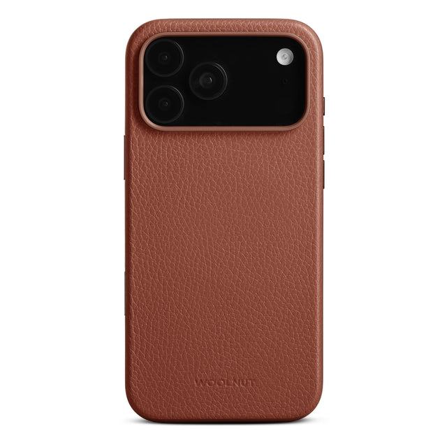 woolnut iphone 17 pro max leather case cognac 1