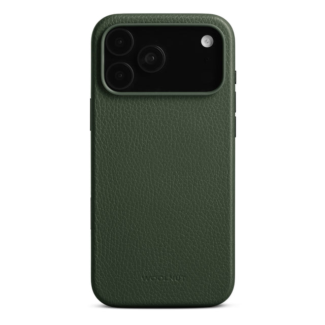 woolnut iphone 17 pro max leather case green 1