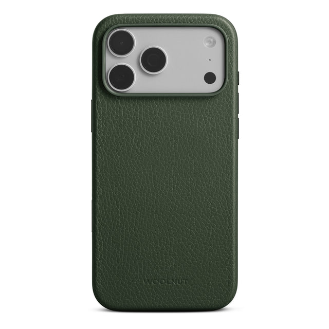 woolnut iphone 17 pro max leather case green 1
