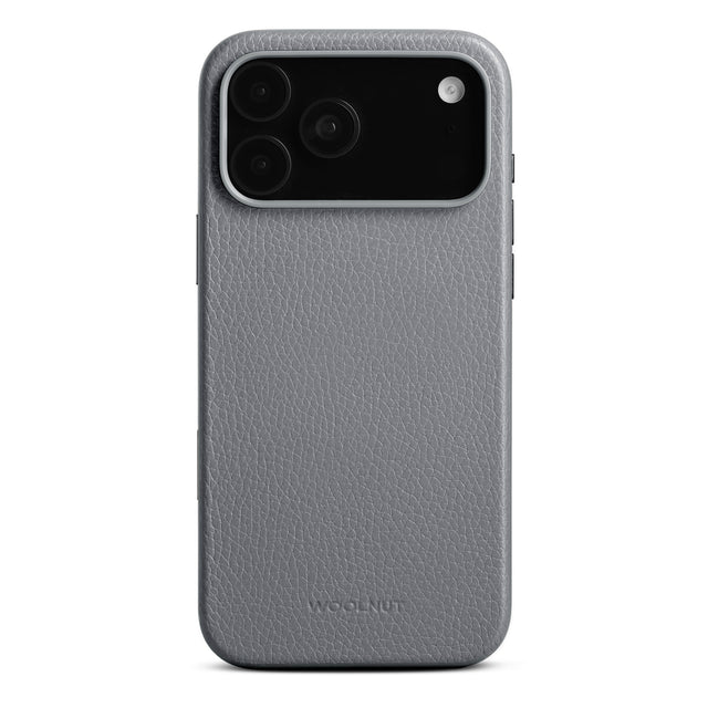 woolnut iphone 17 pro max leather case grey 1