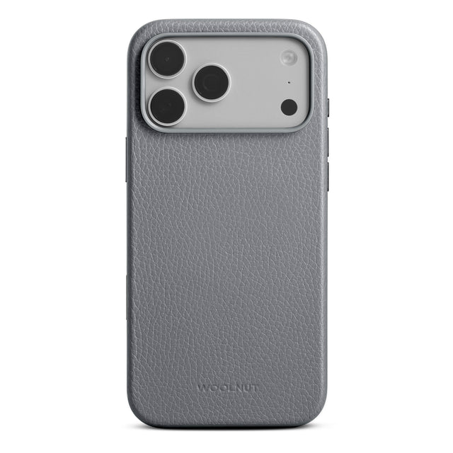 woolnut iphone 17 pro max leather case grey 1