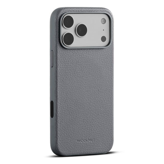 woolnut iphone 17 pro max leather case grey 2