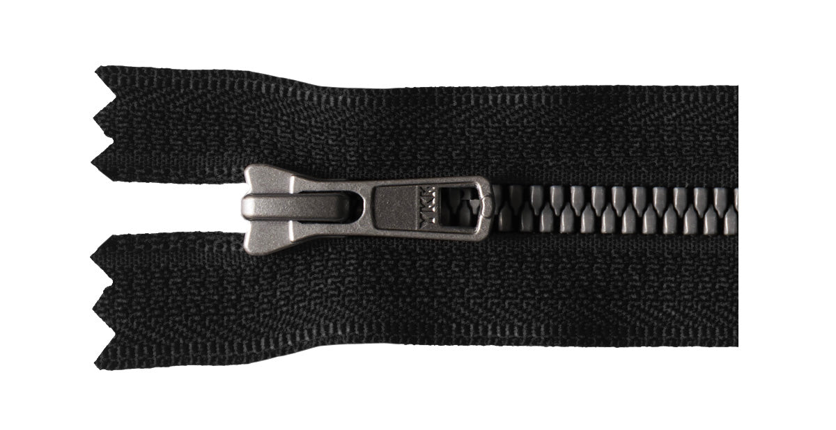 ykk metaluxe plastic zipper woolnut