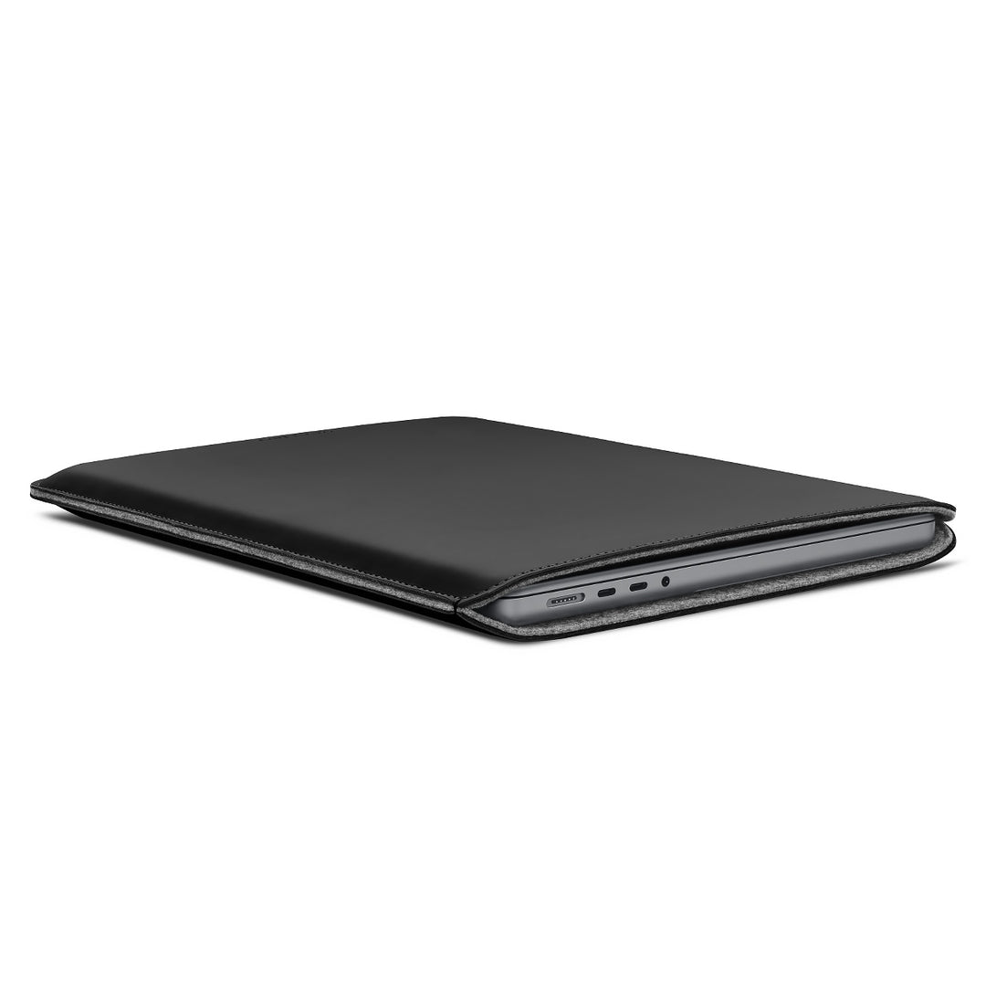 NorthLife MacBook Pro 14 inch 2021-2025 Leren cover hoes - Zwart